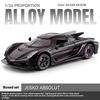 1/24 Koenigsegg JESKO Supersportwagen Modell Legierungsguss Spielzeugauto Simulation Sound und Rückzug Kinder Spielzeug Sammlung Geburtstagsgeschenk