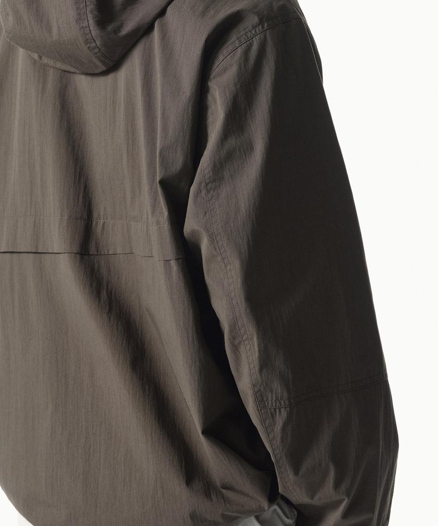 Musinsa Standard [City Leisure] Cn Hooded Windbreaker Jacket [Mud Grey]
