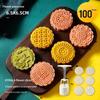 New 1 Set DIY Mooncake Mold Plastic Hand Press Pastry Mold Mung Bean Cake Embossing Kitchen Baking Tool Cookie Moon Cake Cutter 1