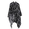 European & American Solid Color Imitation Cashmere Shawl Cape - Women's Autumn/Winter Warm Outerwear Scarf