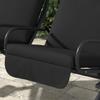 Two-Seat Garden Swing Chair, with Protective Canopy - Black