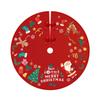 Saia de Árvore de Natal Xadrez Vermelho Festiva Com Design de Papai Noel e Alce Para Decoração Elegante de Feriado