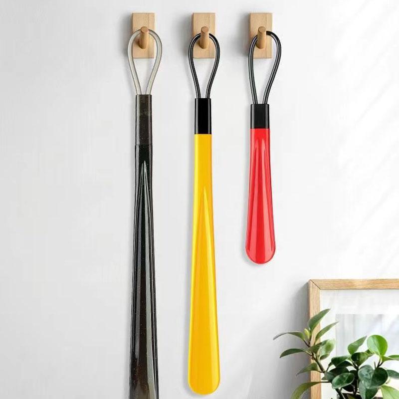 47cm Colorful Shoe Puller Plastic Home Long Handle Shoe Puller Extra Long Plastic Lazy Shoe Lifting Device Drawer Wearing Shoe