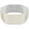 4FT X 1.5FT Hexagon Raised Garden Bed 48 Inch Diagonal 16.5 Inch Tall Galvanized Steel Planter Box with Wave-Shaped Metal Panel