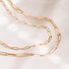 eManco  Hot Fashion Paperclip Link Chain Women Necklace Stainless Steel Gold Color Chain Necklace For Women Men Jewelry Gift