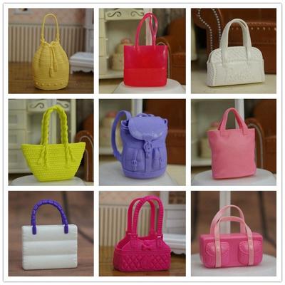 DIY Fashion Dollhouse Kids Toys Purse Dolls Handbag 1/6 Doll Accessories Lady Plastic Bag
