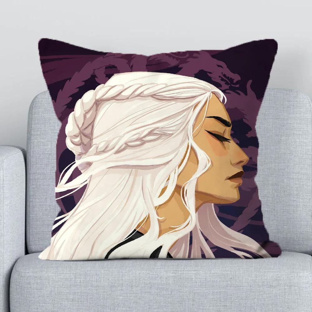 

Daenerys Targaryens Cushion Cover for Pillow Covers Decorative Pillowcase 45*45 Pillowcases 50x50 Couch Pillows Short Plush Sofa 12x12Inch