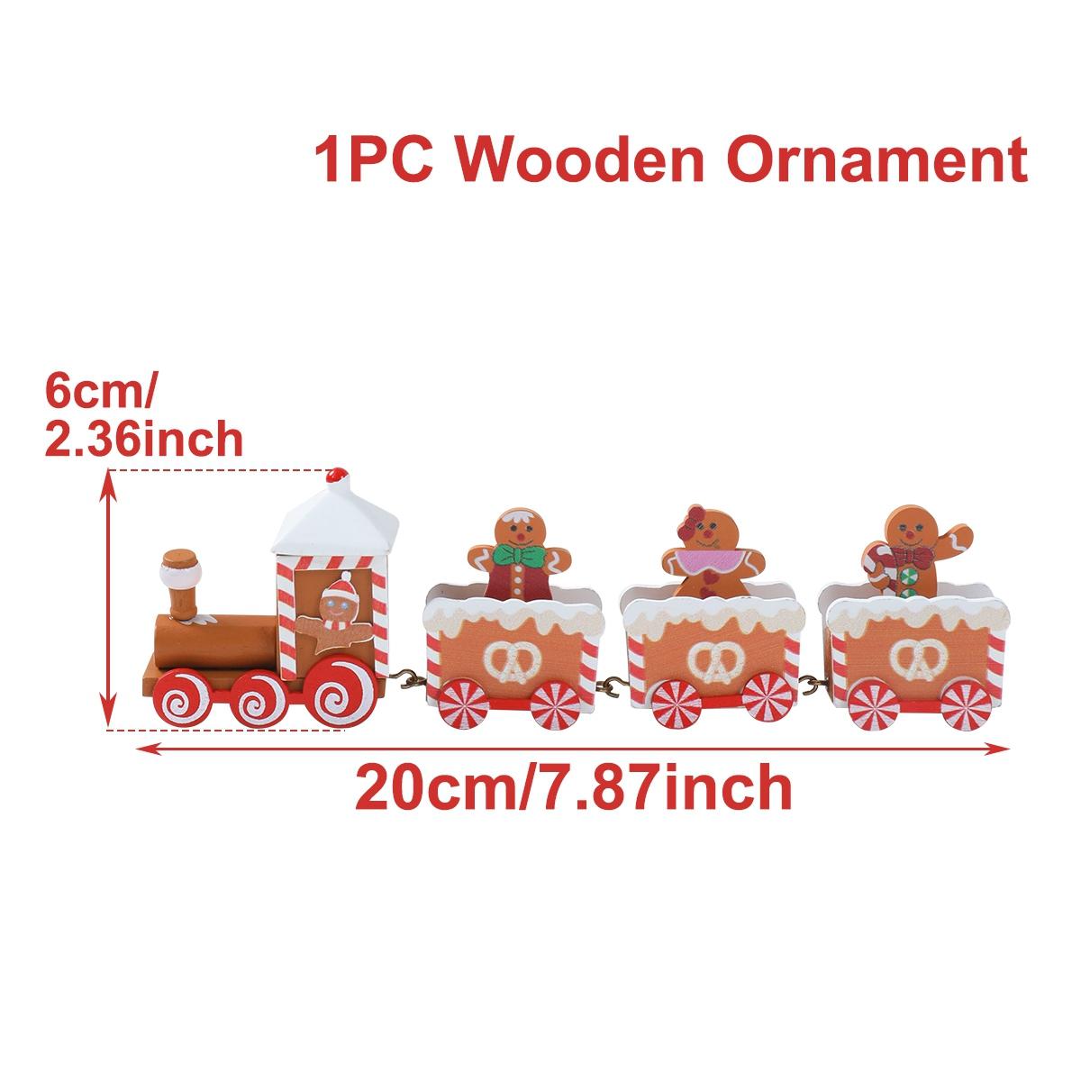 

Рождественский деревянный поезд С Рождеством украшение для дома 2025 Navidad Елка Рождественская игрушка Поезд Пряничный человечек Новый год 2026