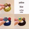 Korean-Style Seamless Elastic Hair Ties for Women - M-Shaped, Candy Colors, No-Damage, Perfect for Ponytails