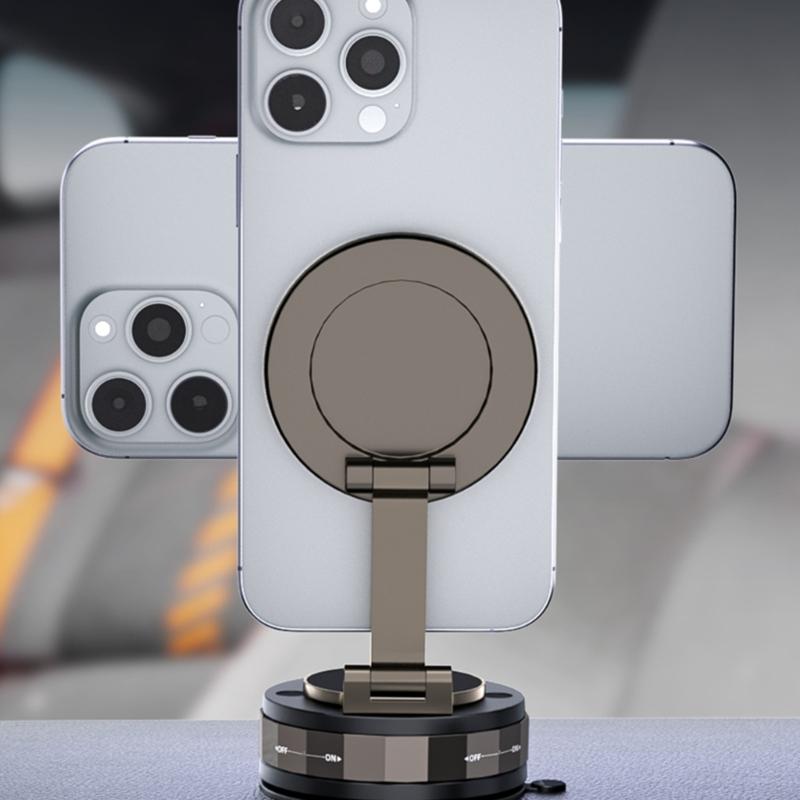 Folding Mount Holder for Dashboard Magnetic 360 Degree Rotating Suction Cup Phone Stand Car Phone Stand Holder