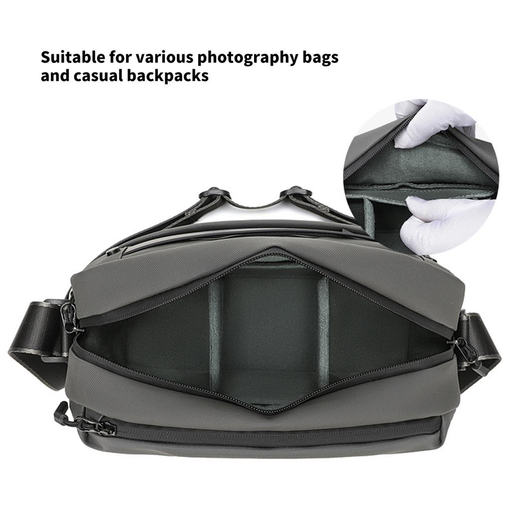 Adjustable Interior Camera Organizer Cube Soft Lining Collapsible Structure Anti Shock Protection for SLR Gear