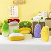Cute Cartoon Plush Vegetable Fruit Pencil Case Cute Banana Broccoli Garlic Plush Multifunctional Large Capacity Stationery Bag