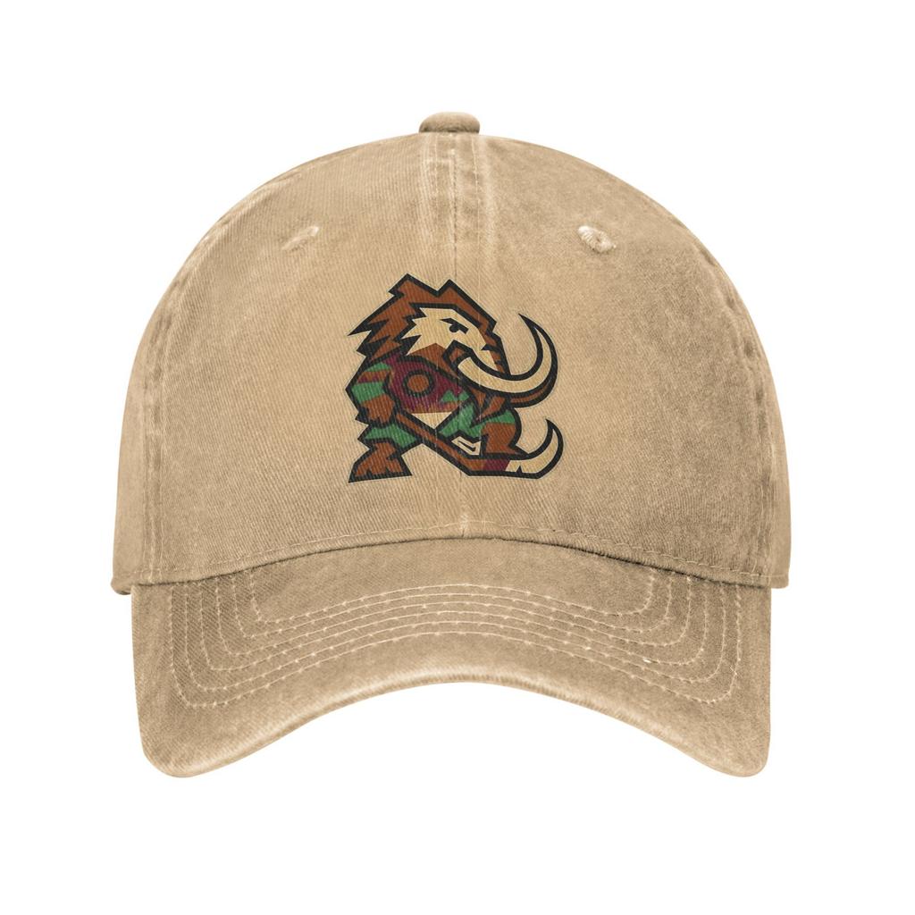 Mode Hockey Team Mammuthus Baseballkappe Unisex Stil Used Look Gewaschen Kopfbedeckung Outdoor Sommer Unstrukturiert Weiche Kappen Hut