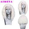 Blue Short Bob Wig Loose Curly Lace Front Wigs for Women 13x4 Free Part Heat Resistant Natural Hairline Daily WearCosplay