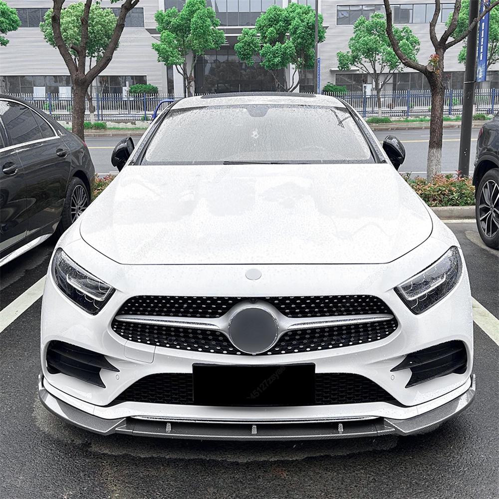 Front Bumper Spoiler Lip Lower Splitter Protector For Mercedes Benz CLS Class C257 CLS53 CLS300 CLS350 CLS400 CLS450 2018-2021