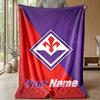 Manta de Franela Personalizada con Texto, Ligera y Acogedora para Cama o SofáFiorentina FC