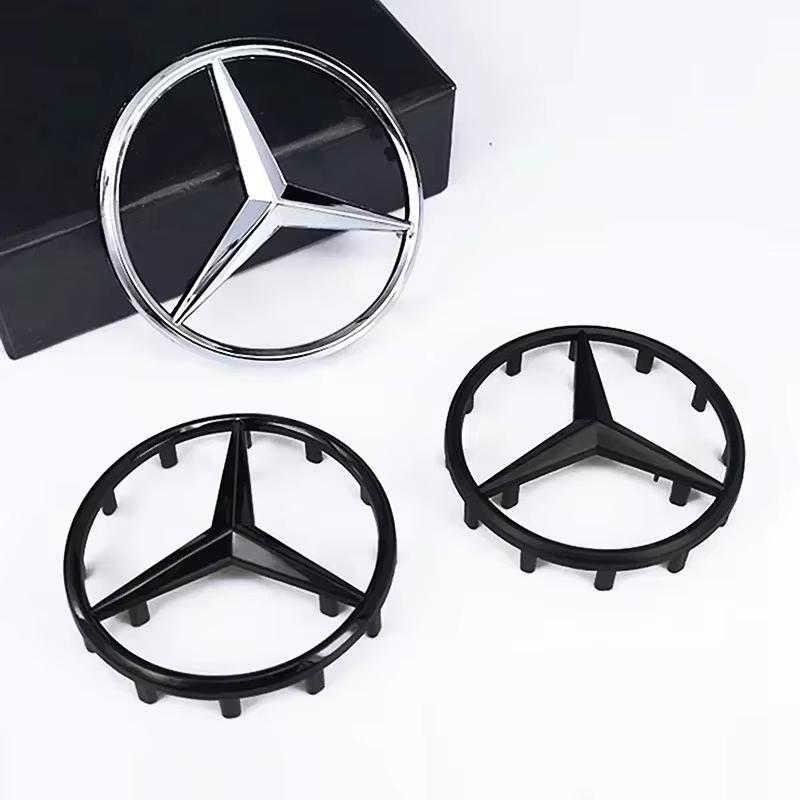 1pcs 52mm 57mm Car Steering Wheel Badge Emblem Sticker For Mercedes Benz W204 W205 W213 W177 GLA GLC CLA A Class Car Ornaments OQ1
