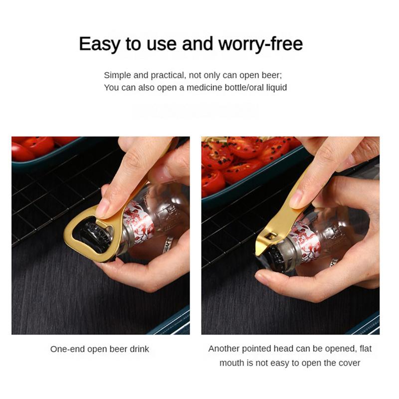 1/3/5 Stück Edelstahl Bierflaschenöffner Dickes Material Angenehme Haptik Polierfarbe Flaschenöffner Dosenöffner Leicht zu reinigen
