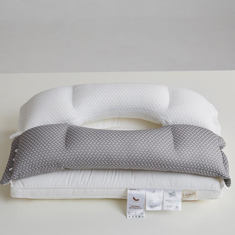 Orthopedic Cervical Support Pillow With O-Shaped Neck Cradle Dual-Layer Memory Foam Side Back Sleepers