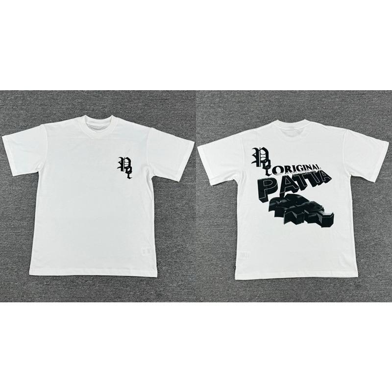 New Patta Tee Short Sleeve Unisexs Wounisexs Loose Fashion Letter Print Pattern Tshirt High Quality Cotton Patta Tops