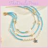 Pearl Starfish Necklace With Shell Beads For Summer Beach Vacation Jewelry