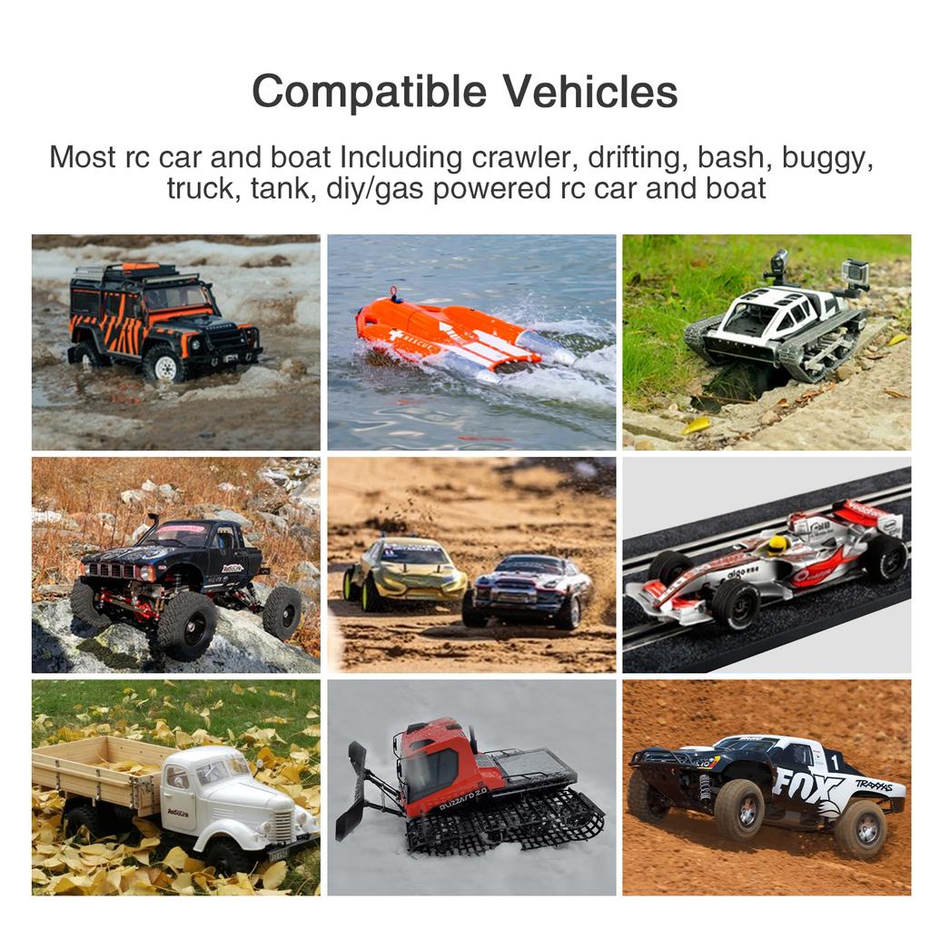 Radiolink R7FG Channle 2.4G Gyro RC Receiver Car Voltage Transmission Telemetry 600m Long Range RX for Crawler Drifting Car