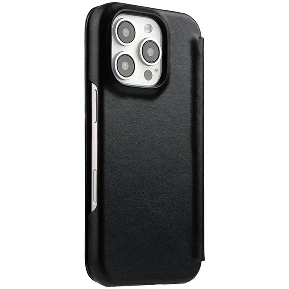 MELKCO For iPhone 16 Pro Max Case Compatible with MagSafe Card Slots Genuine Cow Leather Phone Cover