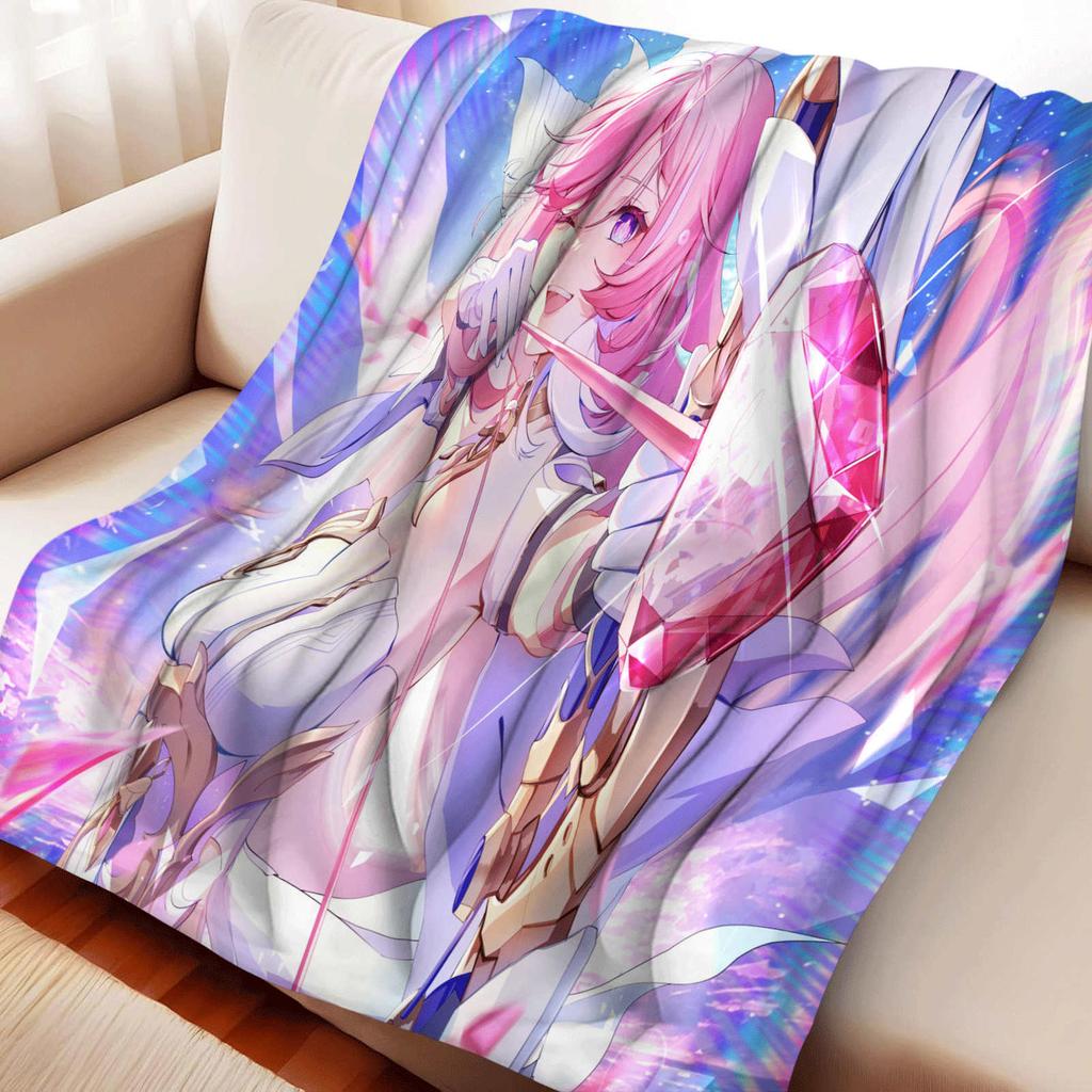 Cartoon Honkai: Star Rail Cyrene Flannel Blanket Warmth Soft Anime Pink Nap Blanket Multifunctional Decoration Blankets