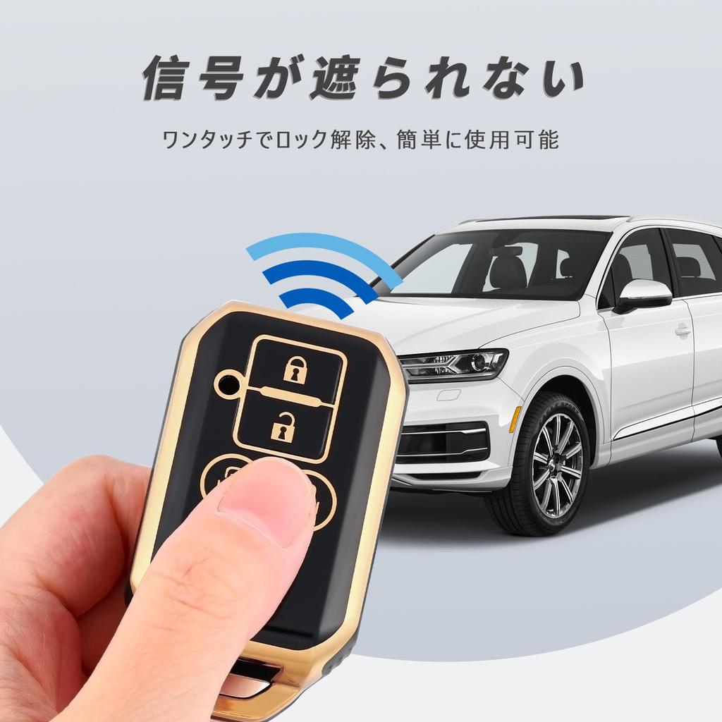Suzuki Jimny Key Premium Leather TPU Key Comfortable To the No Signal Smart Remote Compatible with the New Spacia Flair and Solio [OFFCURVE] Case, +