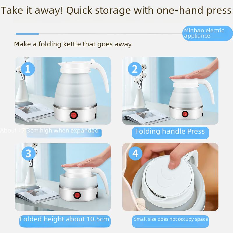 Portable Foldable Silicone Electric Kettle for Business Travel with  Automatic Power Off