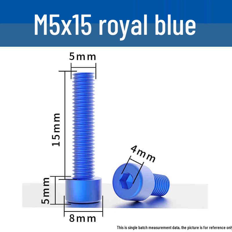 Śruby z łbem walcowym z gniazdem sześciokątnym z anodowanego aluminium M5 - Lekkie, Trwałe, Odporne na zużycie