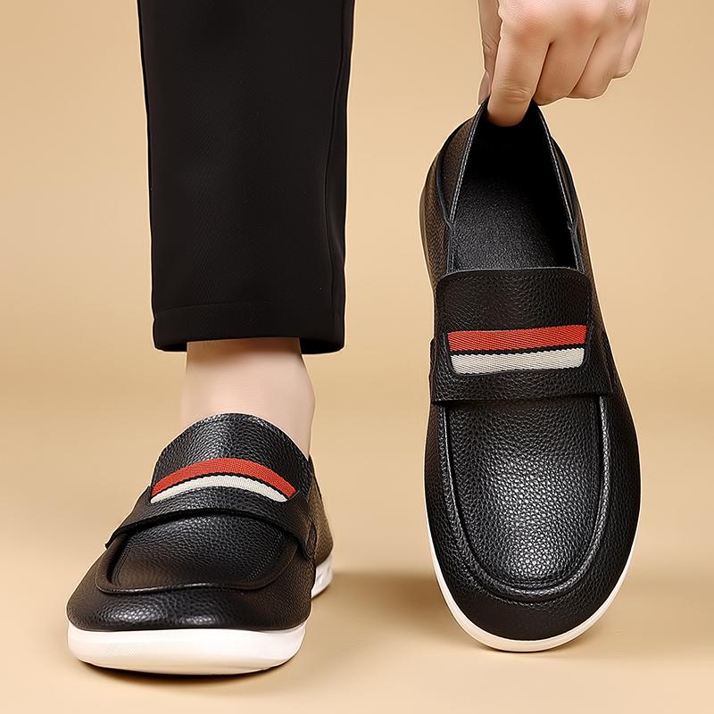 Men Genuine Leather Businenss Office Loafers Handmade Shoes Non-slip Man Flat Driving Walking  Soft Flats Comfort Casual Shoes