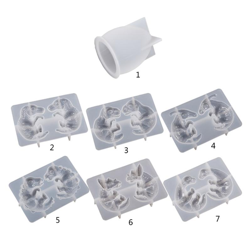 3D Dragon Egg Resin Molds Silicone Keychain Mold,3D Animal Ornaments Mold Dragon Egg Night Light Mold for DIY Crafts