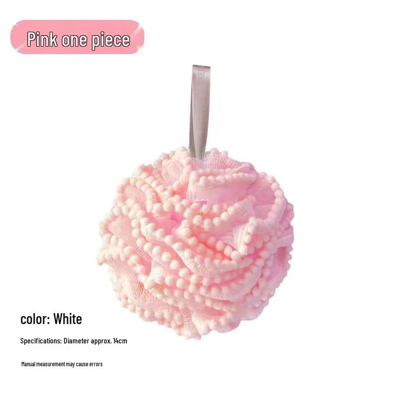 Жемчужная кружевная цветочная мочалка-скраб для ванны - Ультрамягкий, не линяющий банный шар