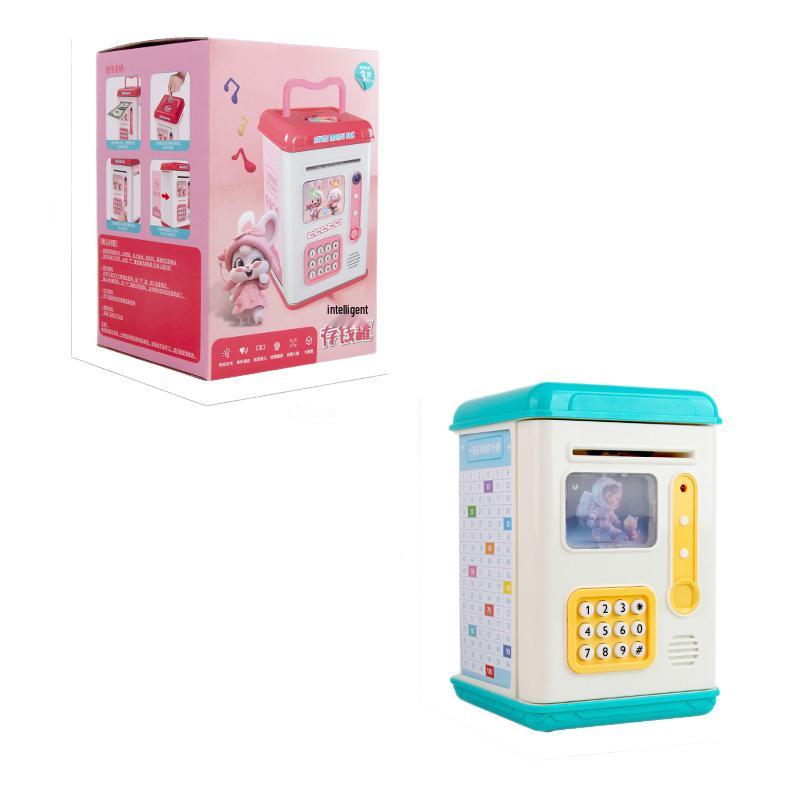 Large Capacity Cartoon Piggy Bank with Auto Deposit/Withdrawal & Password Lock – Safe Gift for Kids