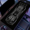 Formula Racing Car Blueprint Extended Gaming Mouse Pad Non Slip Desk Surface Motorsport Race Car Line Art Sketch For Gaming