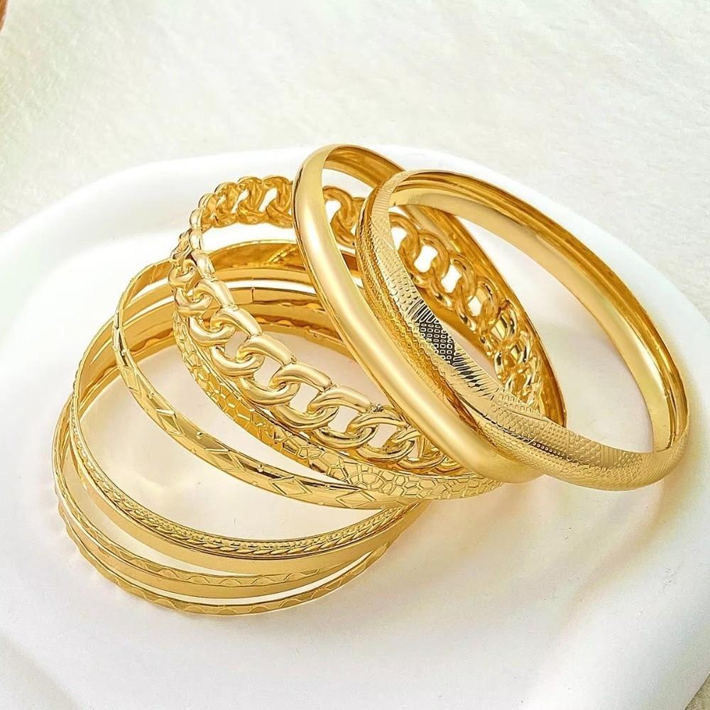 Unique Personality Bracelet Korean Style Hand Jewelry New Metal Bangles Set  Girls