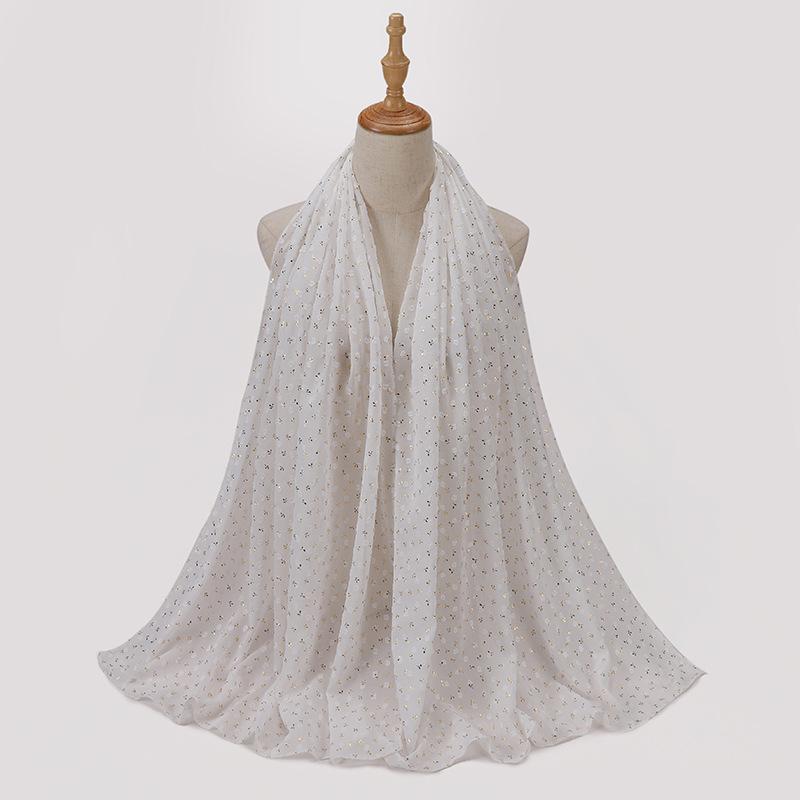 Stamping Chiffon Hijabs For Women Plain Bubble Pearl Scarf Head Hijab Wrap Solid Shawls Headband Foulard Femme Muslim Hijab