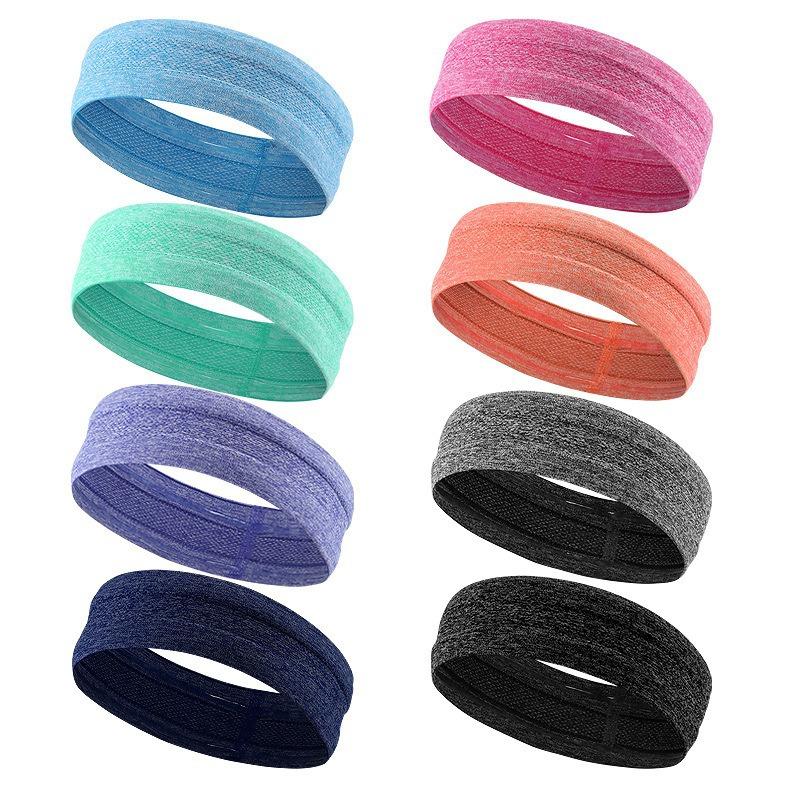 Outdoor Sports Headband, Non-Slip Silicone Breathable Antiperspirant Belt, Sweat-Absorbing Fitness Running Yoga Headband