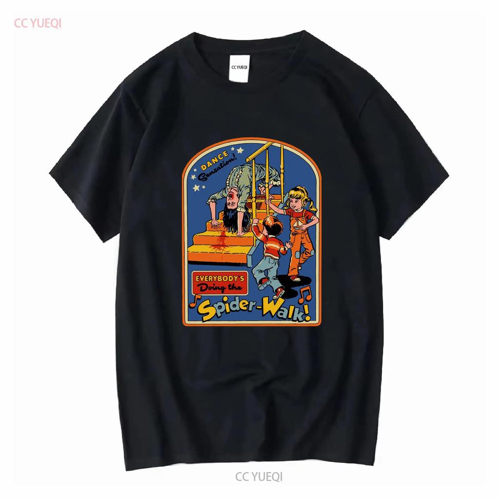 Steve Rhodes Spider Walk T Shirt Vintage Washed Graphic Slightly Stretched Stylish Versatile Homme Streetwear Breathable Casual
