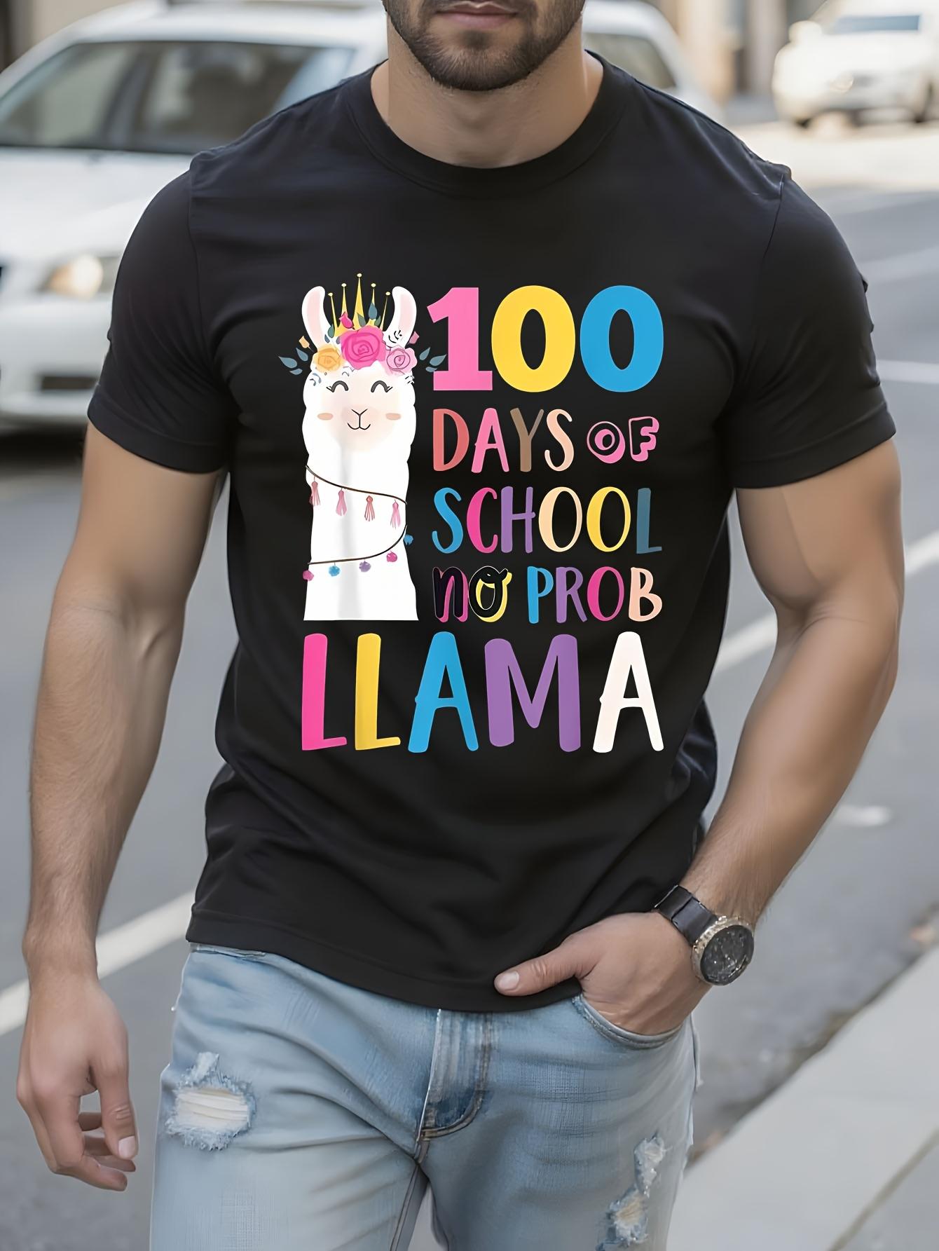 Funny Happy 100 Days of School No Problem Graphic Tshirt ... XXL