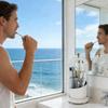 Rotating Toothbrush Holder With Lid And Drainage System For Hygienic Bathroom Organization And Space Saving Convenience