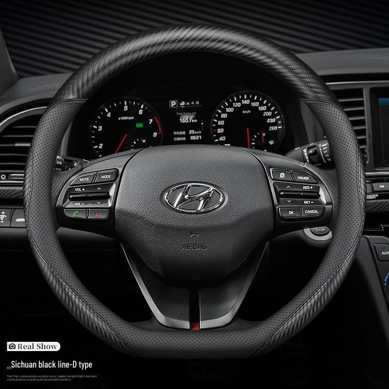 Hyundai Elantra, Sonata, ix25, Festa, Mingtu, ix35 Yue Dong Genuine Leather Steering Wheel Cover