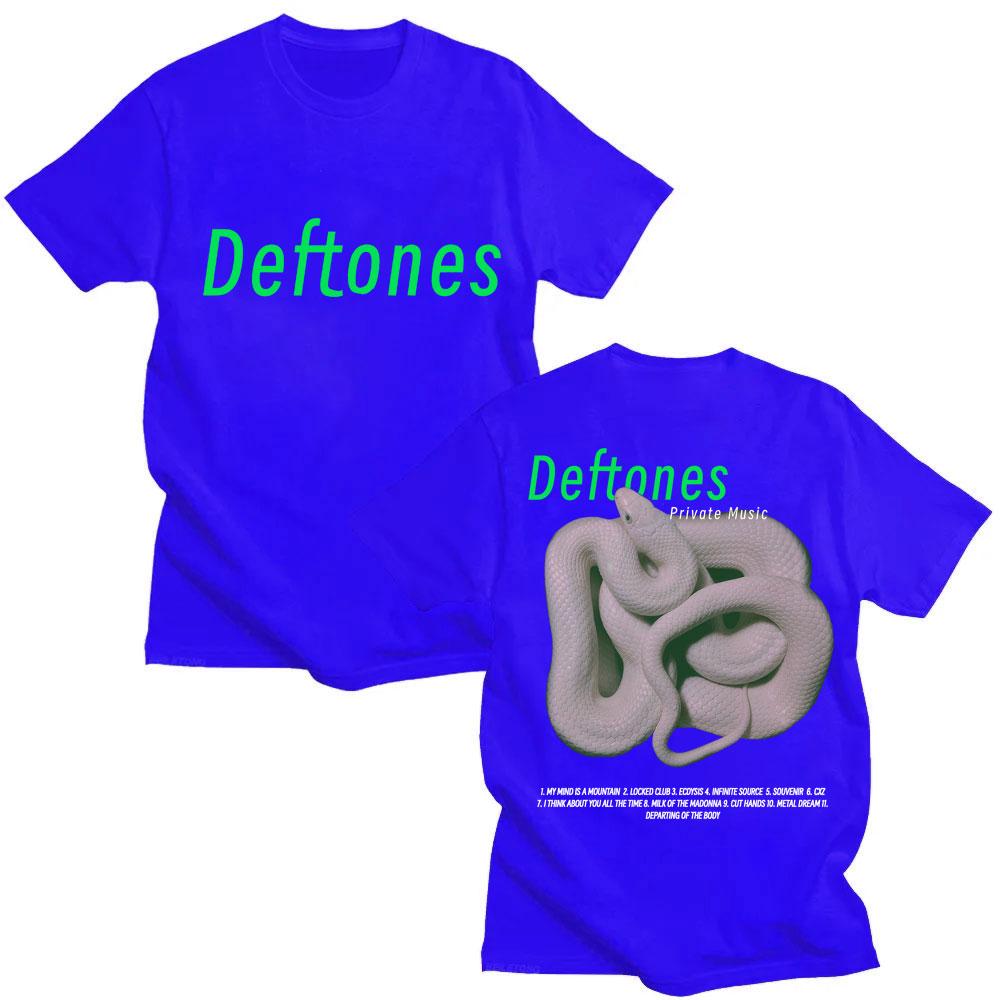 Hip Hop Rockband Deftones Privat Musikalbum T-shirt Orm 2025 Vintage Högkvalitativa T-shirts Män Kvinnor Bomull Oversized T-shirts
