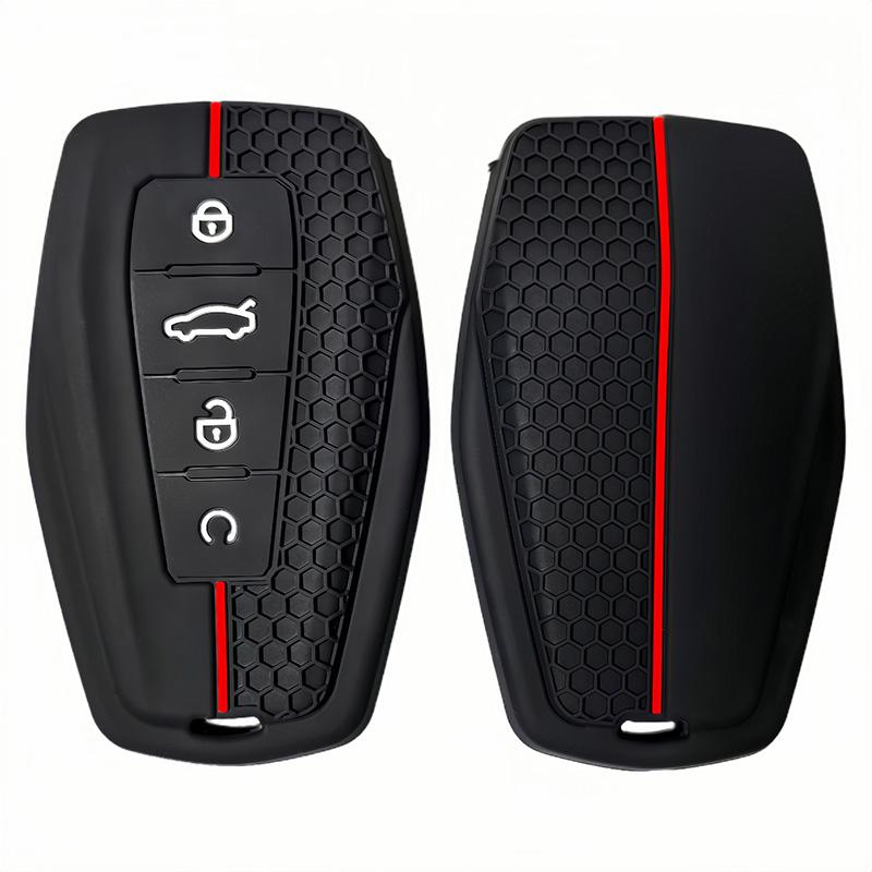 Silicone Car Key Cover Case For Renault Geely Coolray X6 Geometry C Emgrand Global Kulrey Hawk Gx7 Remote Car Accessories