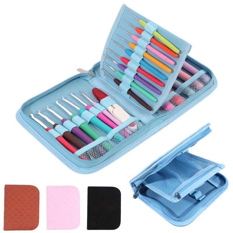 New Empty Knitting Kit Case Organizer Bag Knitting Needles Storage Bag For Needles Scissors Sewing Tool Accessories Kit Bag Gift