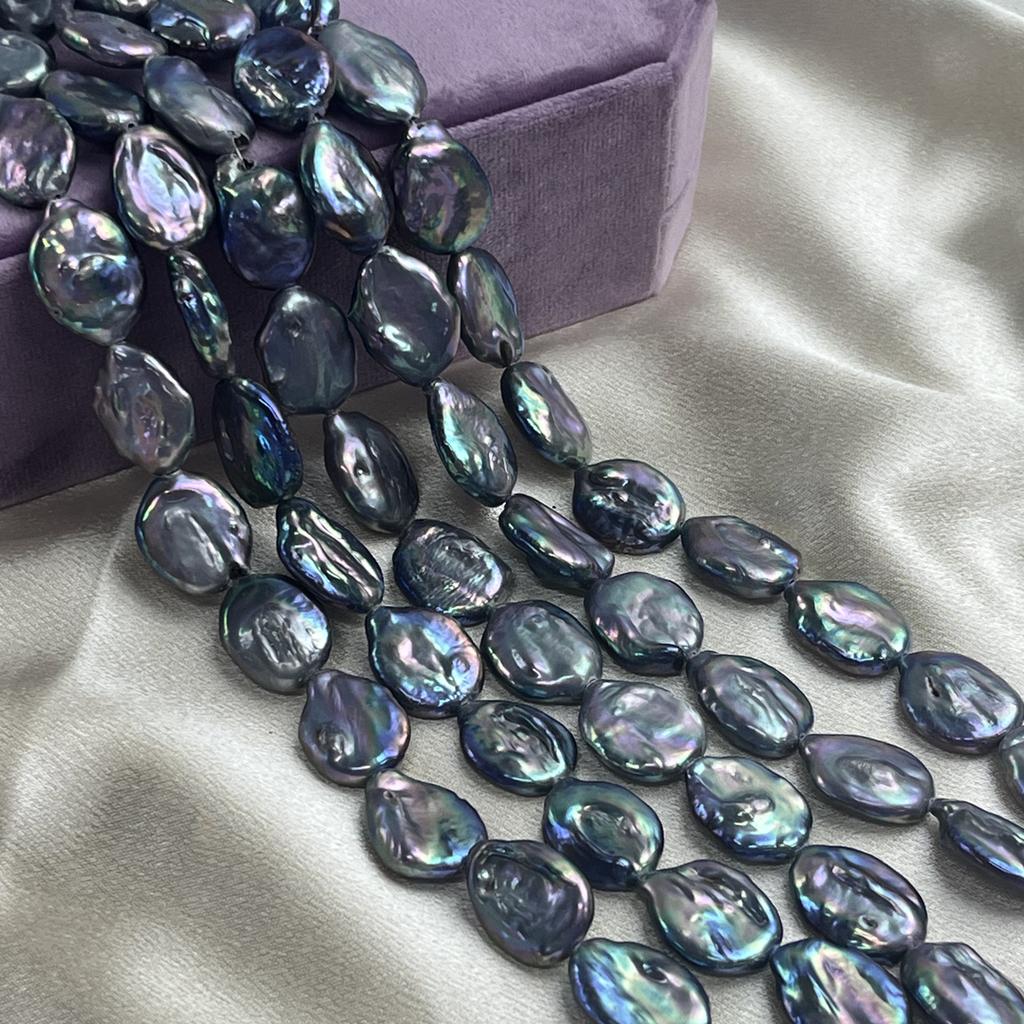 Drop-Shaped Black Baroque Pearl 15x20mm For Jewelry Making DIY Necklace Bracelet Earrings Accessory