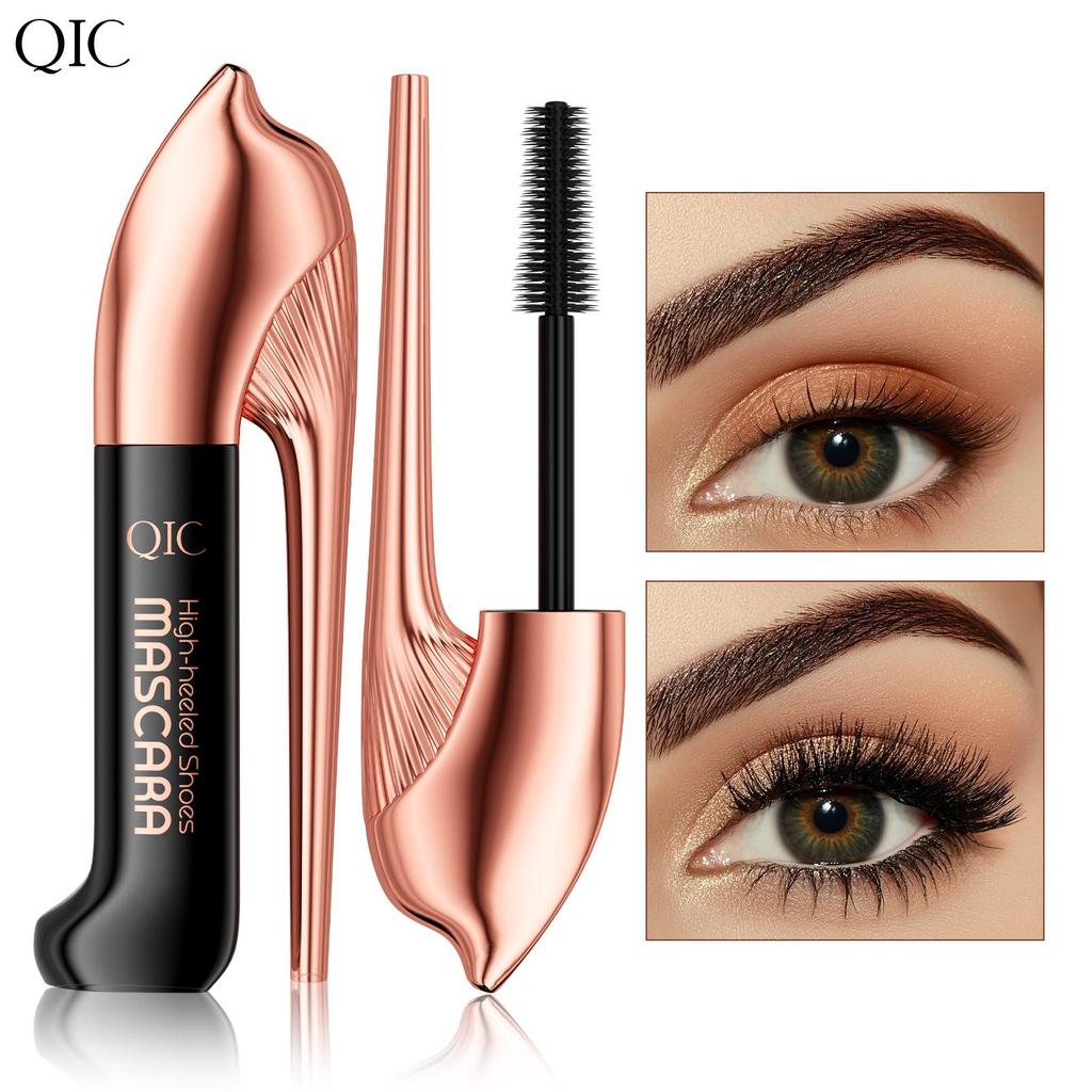 QIC new mascara makeup high heels mascara waterproof non-smudging 4D plump curl