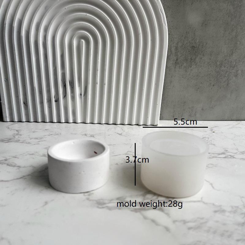 DIY Oválná silikonová forma na svíčku, cementová sádrová malá květinová nádoba, betonová vosková krabička, podnos na svíčku, vstřikovací forma, domácí dekorace, řemesla