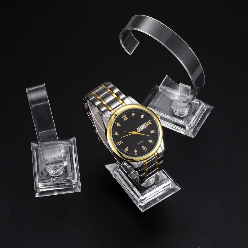 12/20pcs Watch Display Stand Holder Clear Plastic Round Transparent Bracelet Stand Multipurpose Tabletop Watch Jewelry Organizer